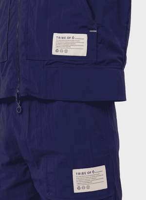 TRIBE OF 6 ACE RECYCLED CRINKLE NYLON BOMBER JACKET