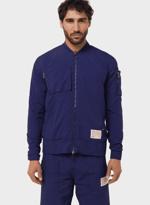 TRIBE OF 6 ACE RECYCLED CRINKLE NYLON BOMBER JACKET