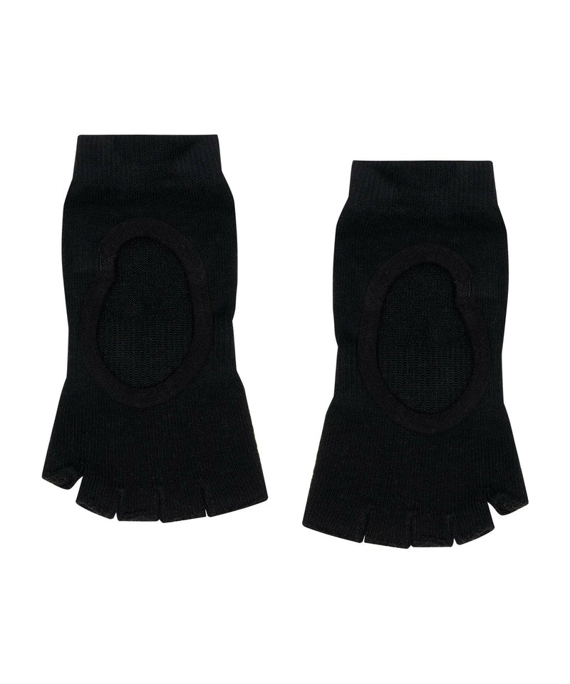 Toeless Non Slip Grip Socks - Black