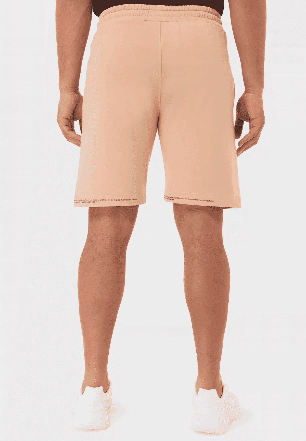 TRIBE OF 6 AMOS BRUSHED BAMBOO SHORTS WITH RUBBER PRINTED HEM