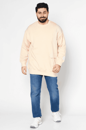 TRIBE OF 6 ASIF ORGANIC COTTON OVERSIZED UNISEX SWEATSHIRT WITH CONTRAST POCKET DETAIL