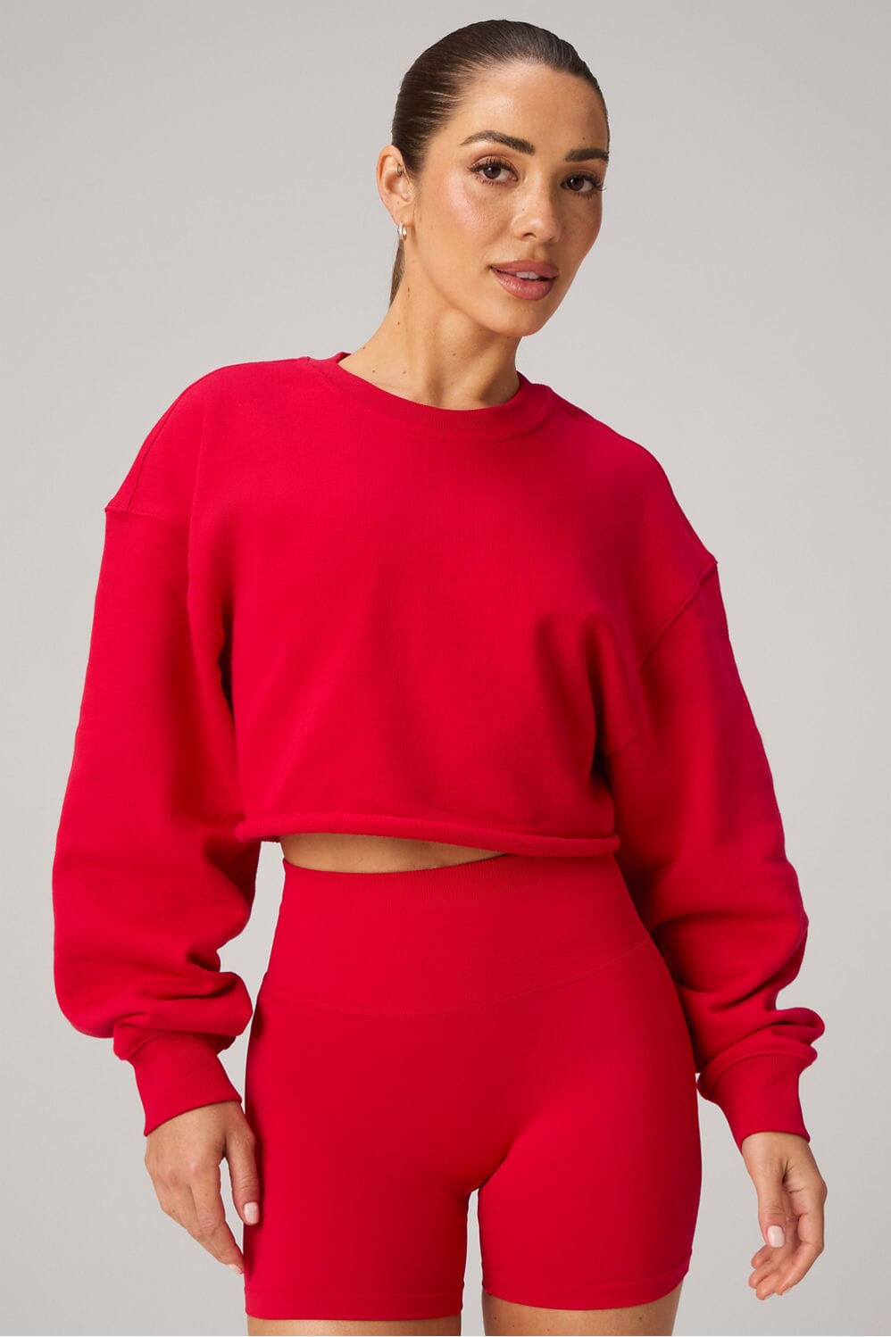 FABLETICS HEAVY TERRY CROPPED PULLOVER