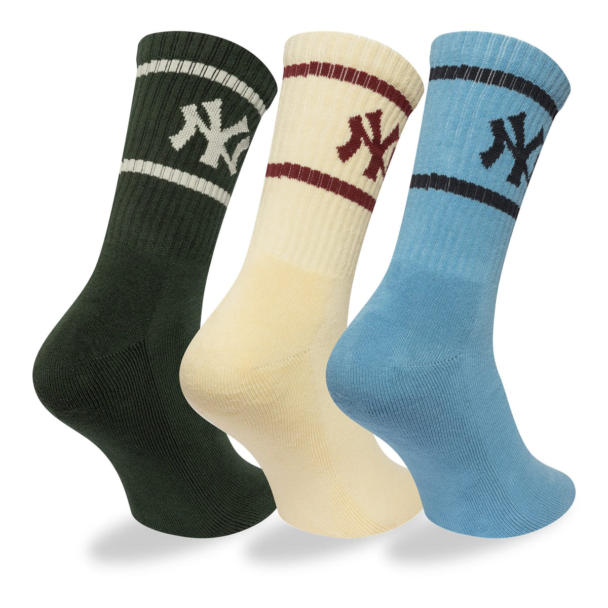 NEW ERA MLB CREW SOCKS 3PK NEYYAN  BLFLTCDKG