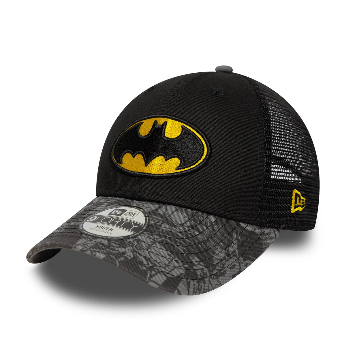 NEW ERA YOUTH DC 9FORTY TRUCKER BATMAN  BLK