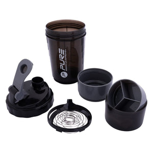 PURE2IMPROVE SHAKER 500ML D GREY BLACK