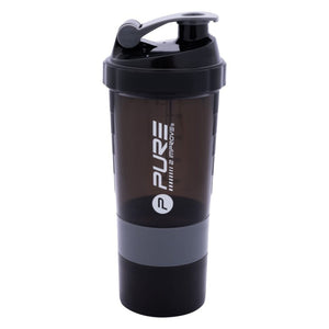 PURE2IMPROVE SHAKER 500ML D GREY BLACK
