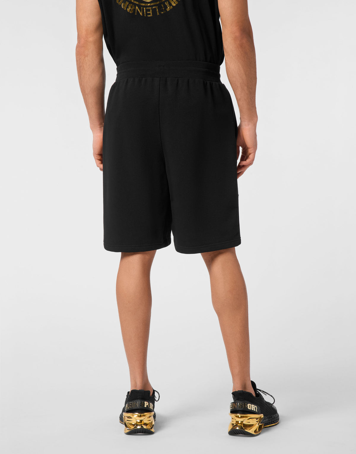 PLEIN SPORT SHORT CARGO PANTS LAMINATED
