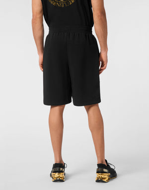 PLEIN SPORT SHORT CARGO PANTS LAMINATED