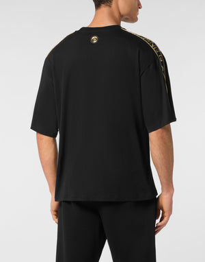 PLEIN SPORT T-SHIRT ROUND NECK SS LAMINATED
