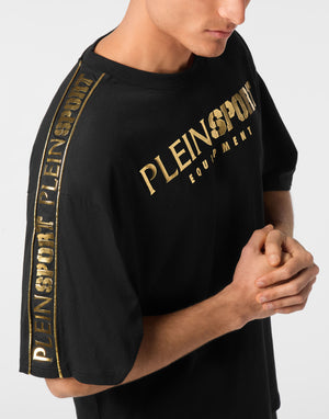 PLEIN SPORT T-SHIRT ROUND NECK SS LAMINATED
