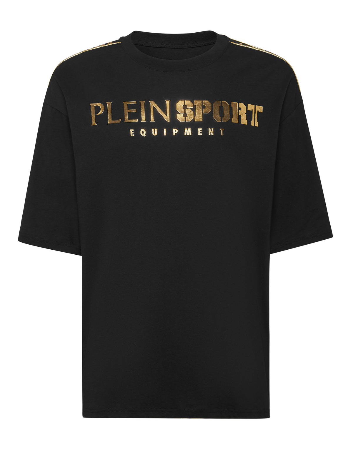 PLEIN SPORT T-SHIRT ROUND NECK SS LAMINATED