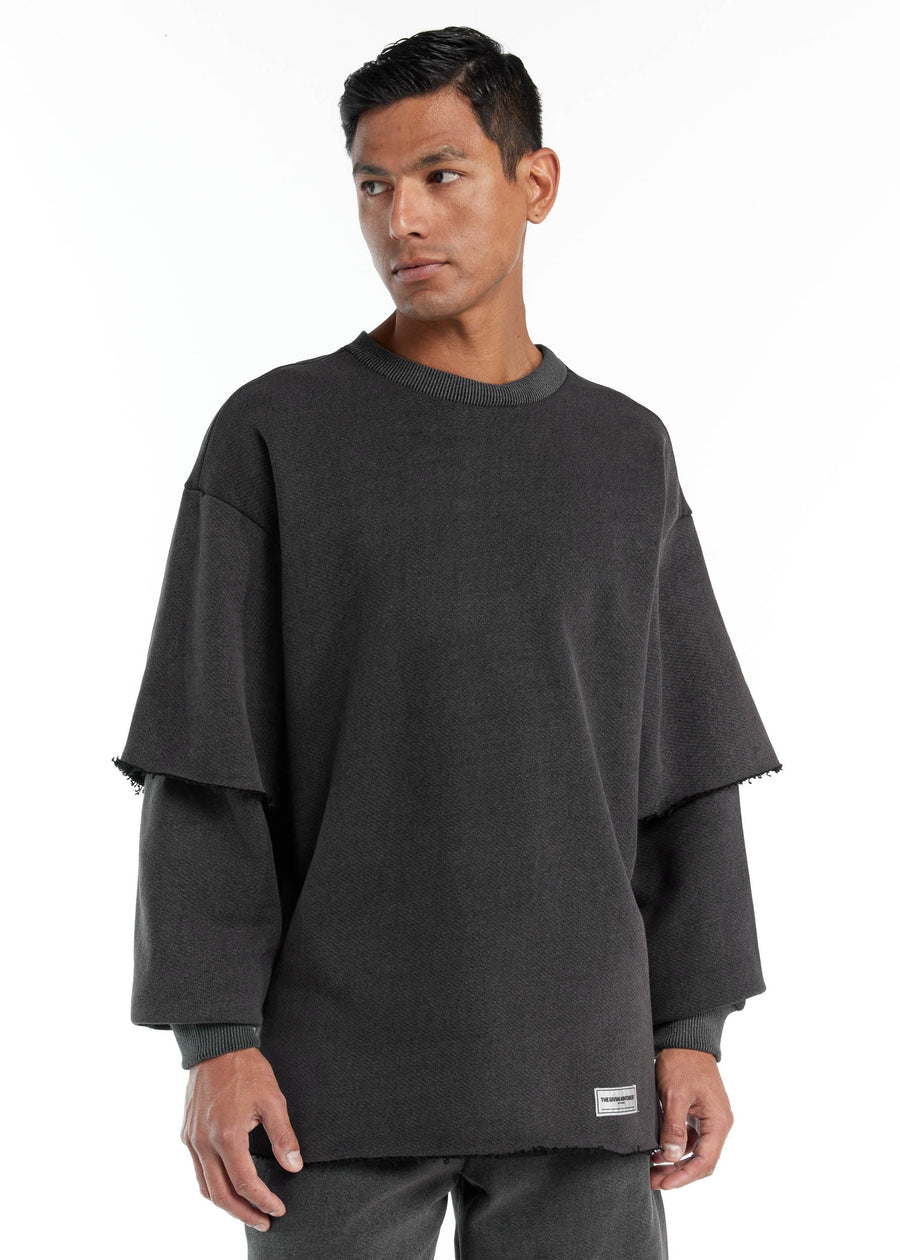 THE GIVING MOVEMENT WASHED 2 IN 1 PRINTED SWEATSHIRT