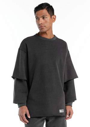 THE GIVING MOVEMENT WASHED 2 IN 1 PRINTED SWEATSHIRT