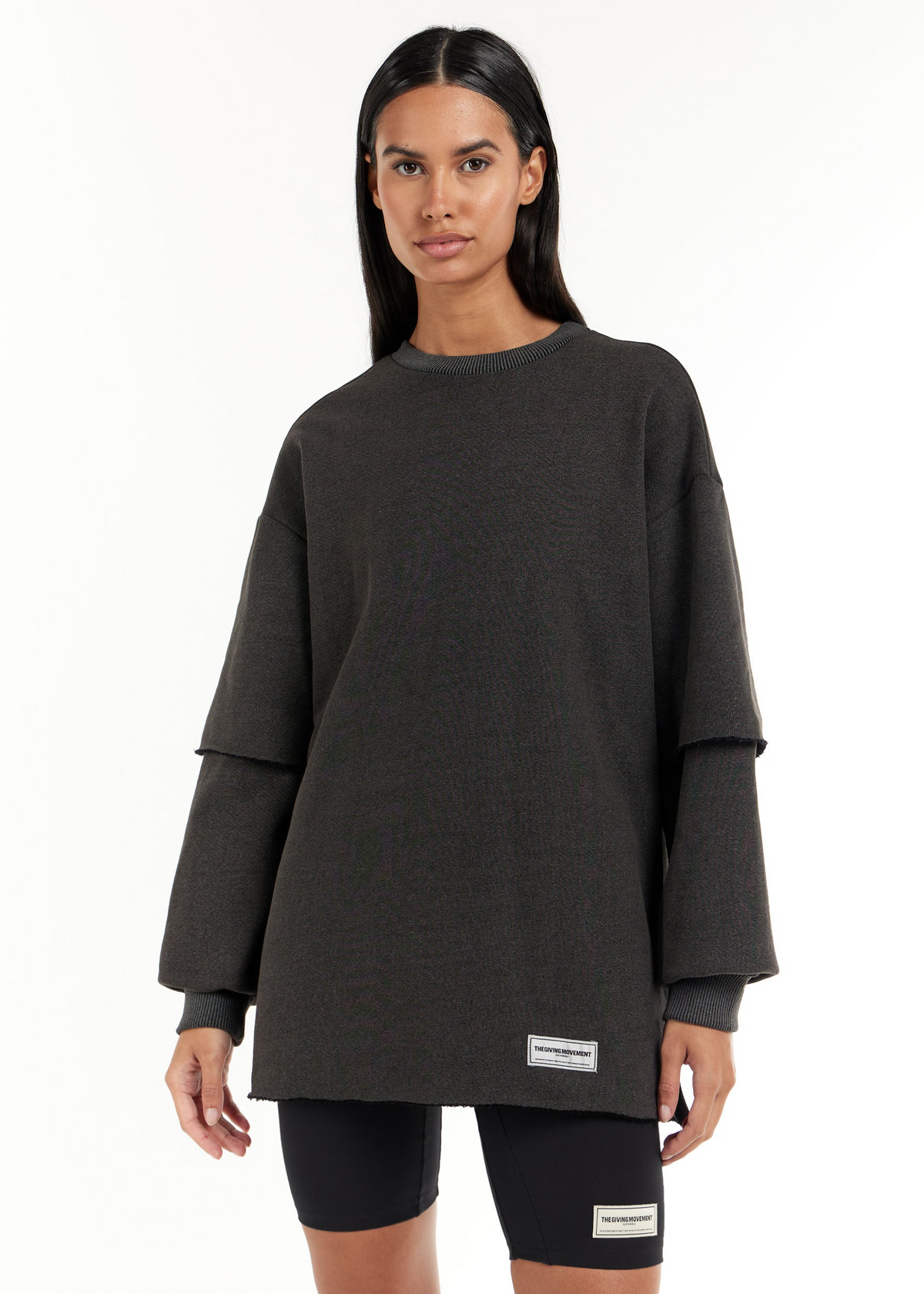 THE GIVING MOVEMENT WASHED 2 IN 1 PRINTED SWEATSHIRT