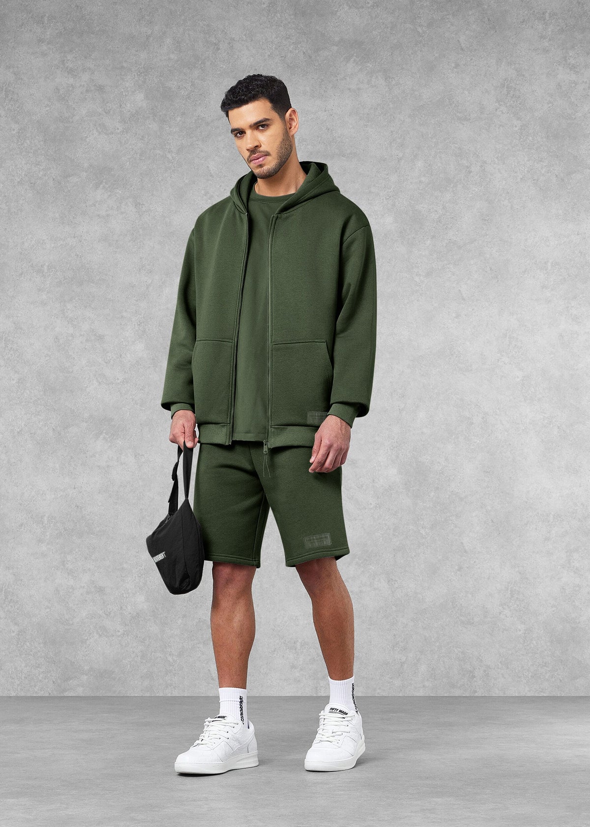 THE GIVING MOVEMENT COTTON OVERSIZED ZIP HOODIE