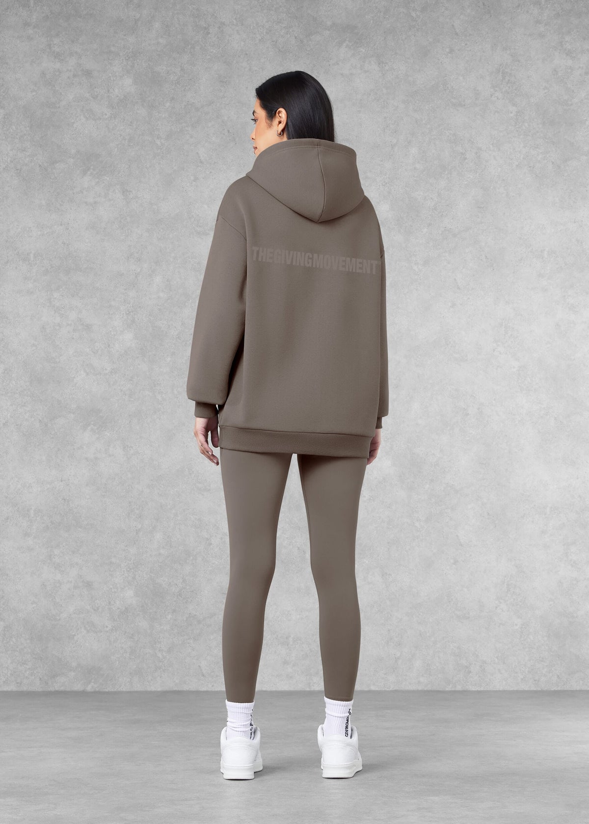 THE GIVING MOVEMENT COTTON OVERSIZED ZIP HOODIE