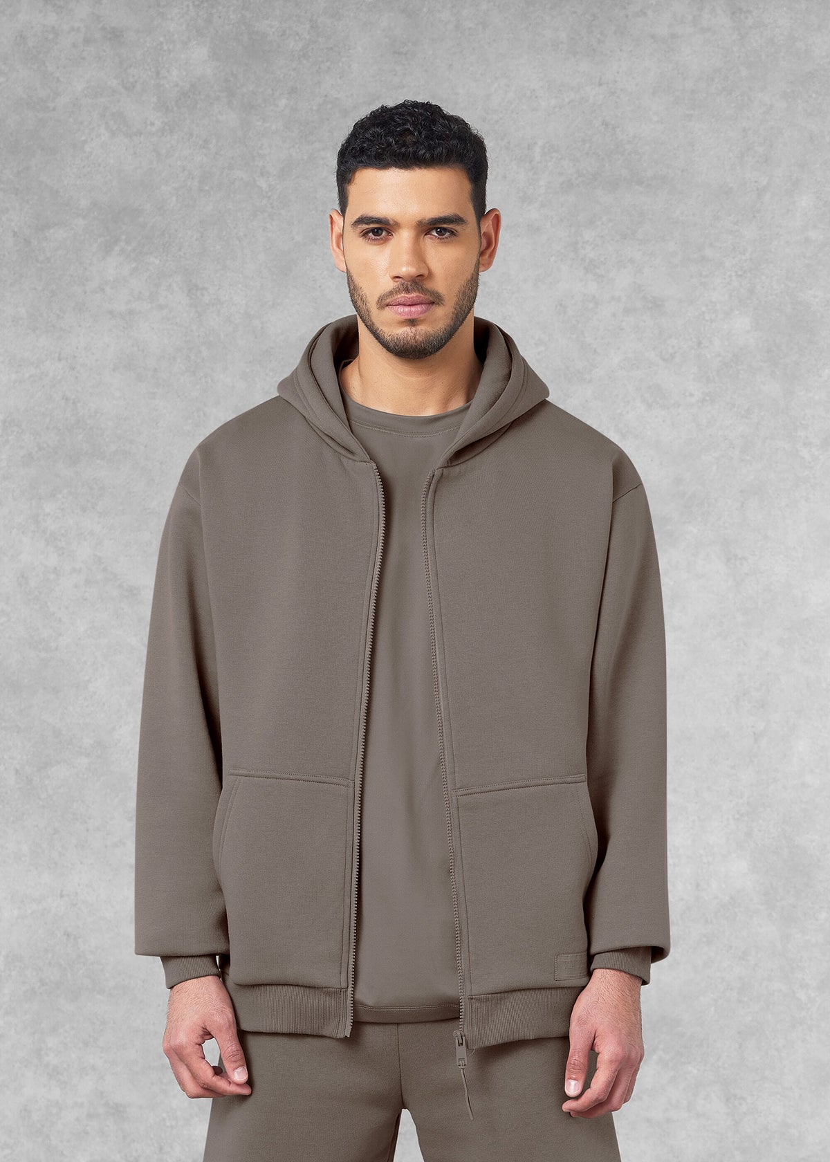 THE GIVING MOVEMENT COTTON OVERSIZED ZIP HOODIE