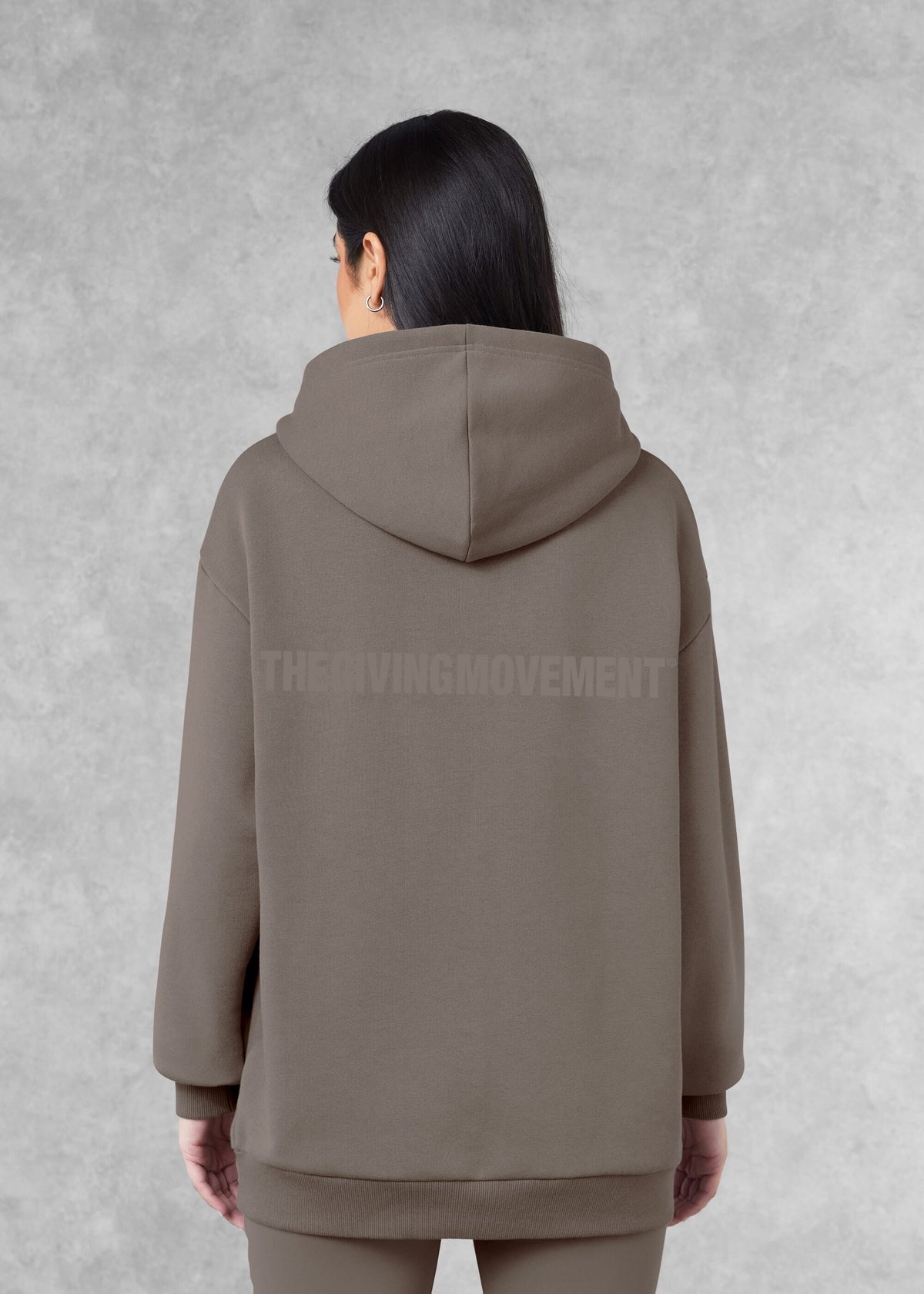 THE GIVING MOVEMENT COTTON OVERSIZED ZIP HOODIE