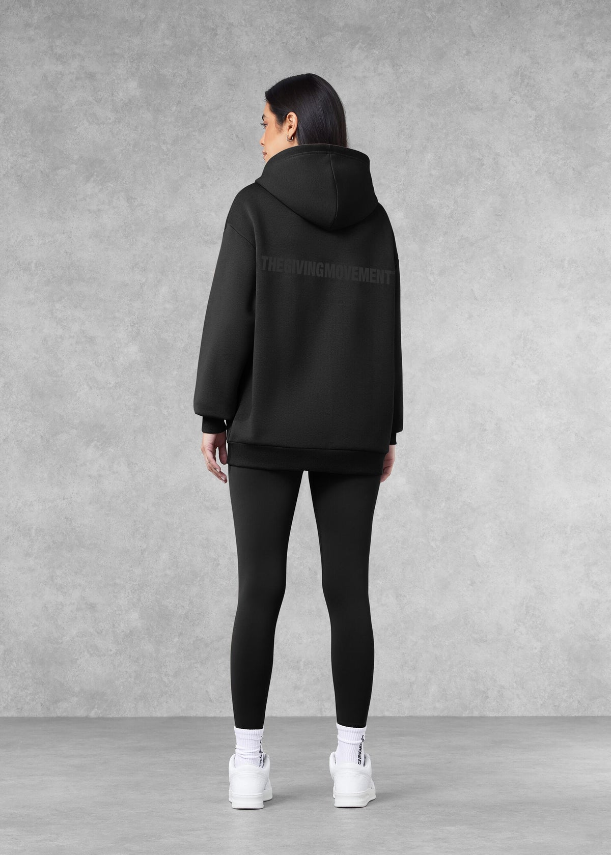 THE GIVING MOVEMENT COTTON OVERSIZED ZIP HOODIE