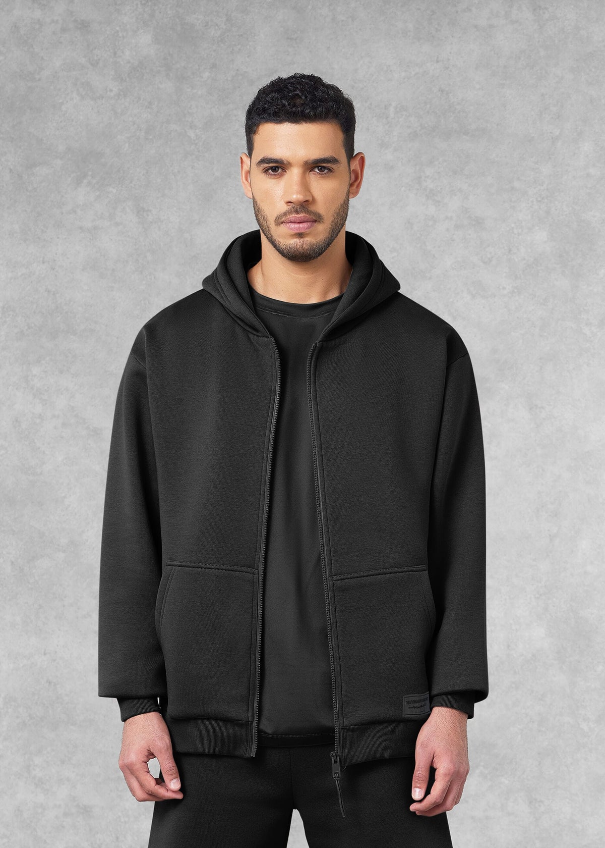 THE GIVING MOVEMENT COTTON OVERSIZED ZIP HOODIE