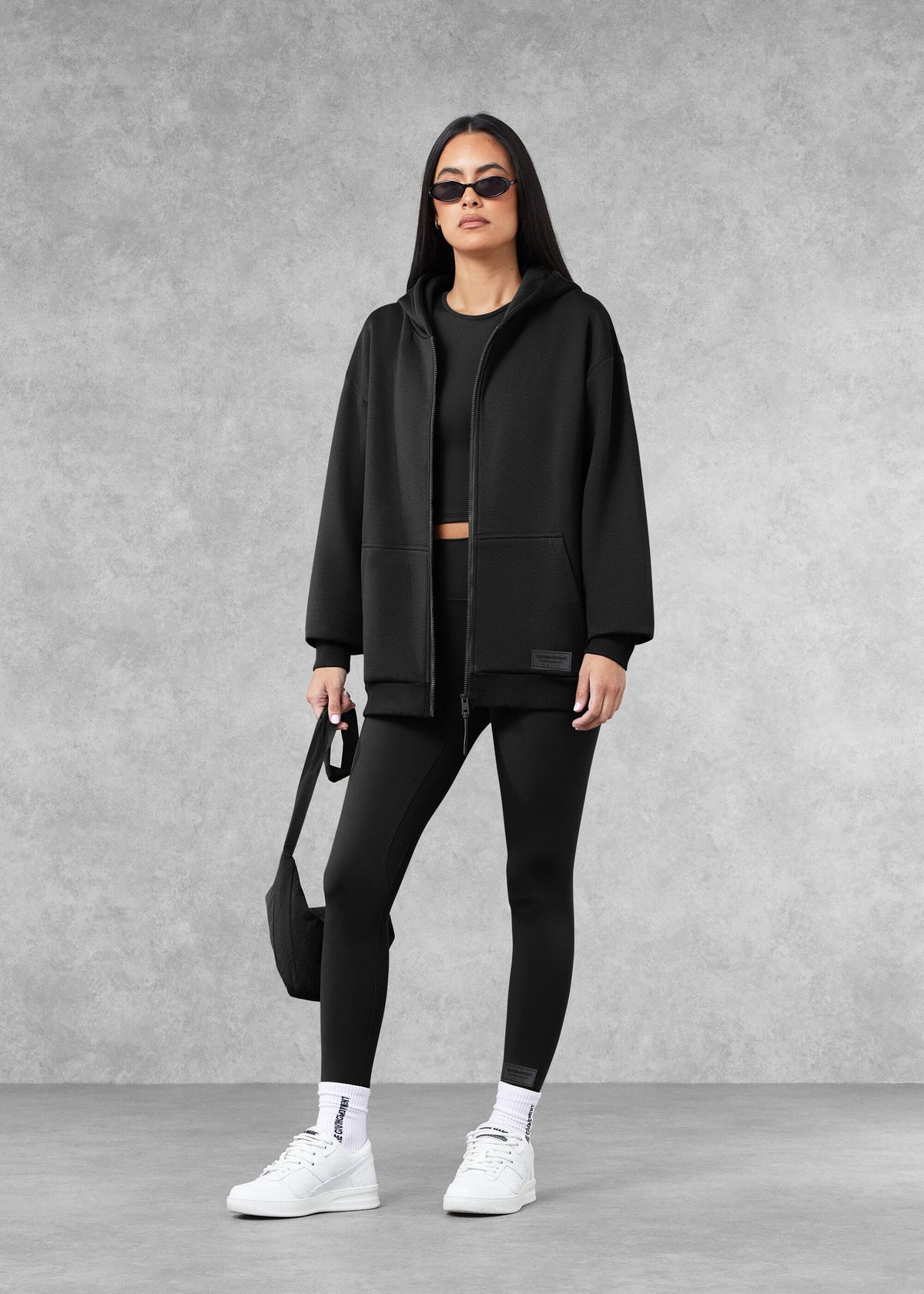 THE GIVING MOVEMENT COTTON OVERSIZED ZIP HOODIE