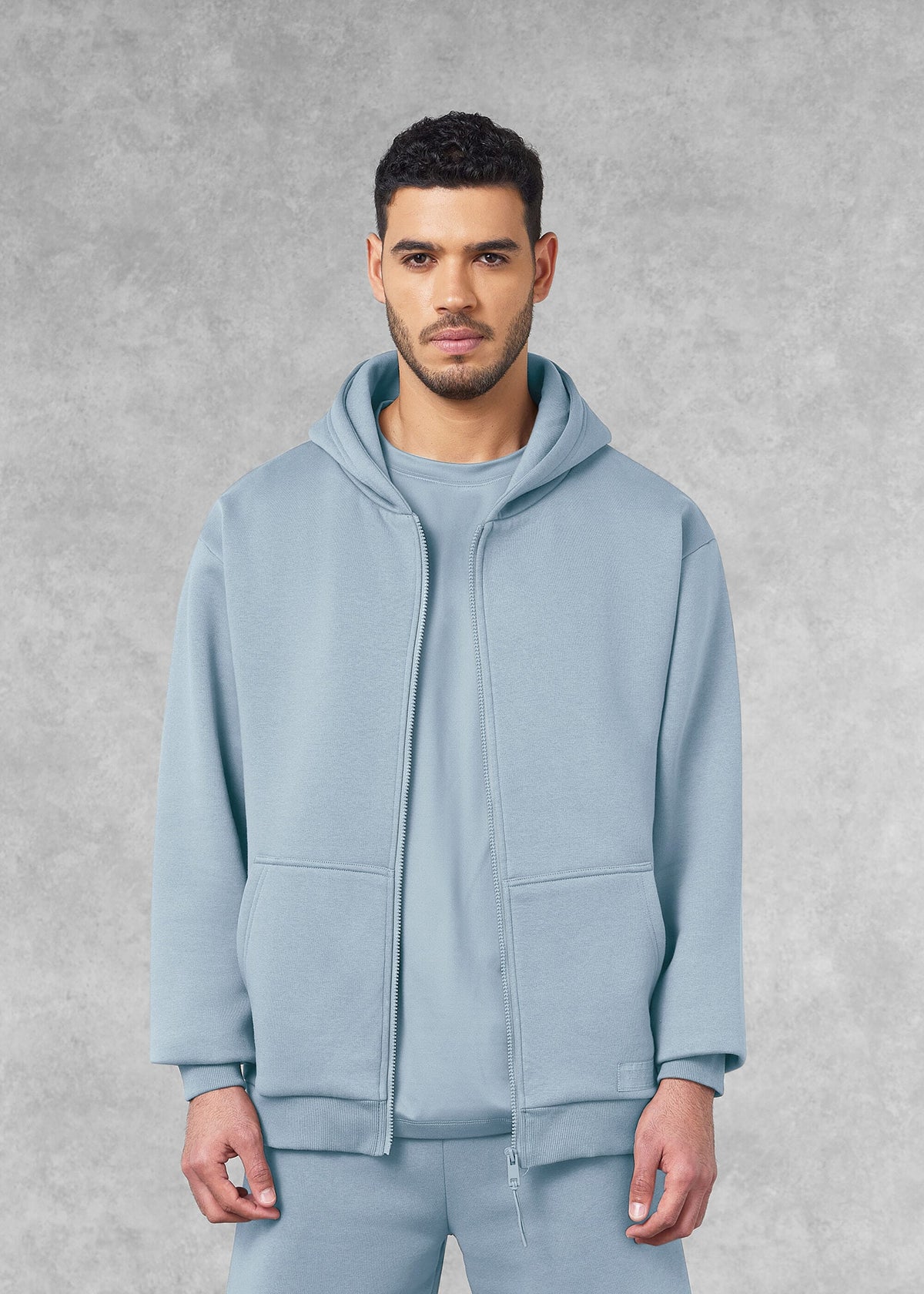 THE GIVING MOVEMENT COTTON OVERSIZED ZIP HOODIE