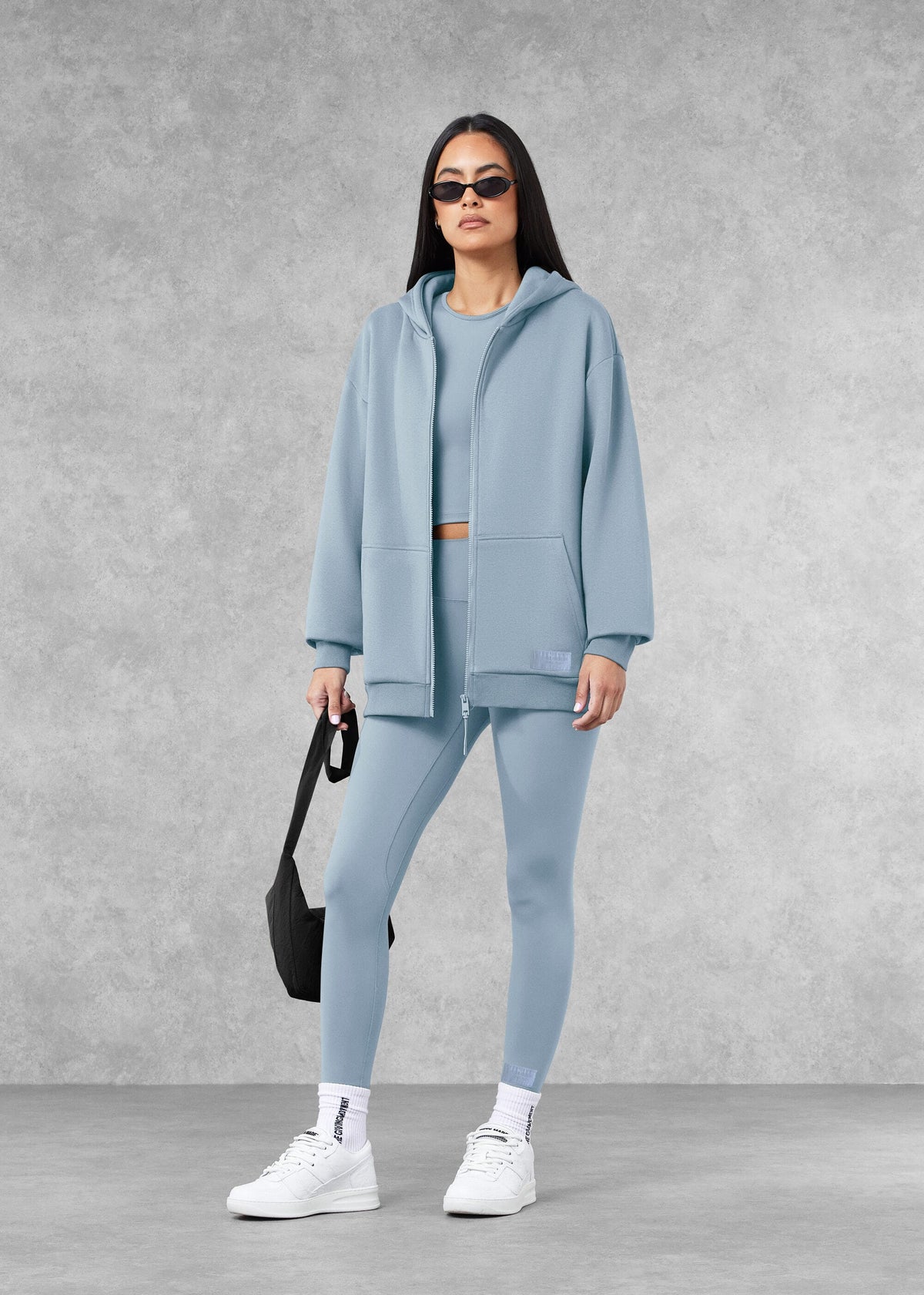 THE GIVING MOVEMENT COTTON OVERSIZED ZIP HOODIE