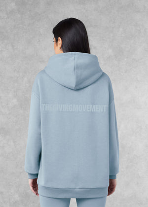 THE GIVING MOVEMENT COTTON OVERSIZED ZIP HOODIE