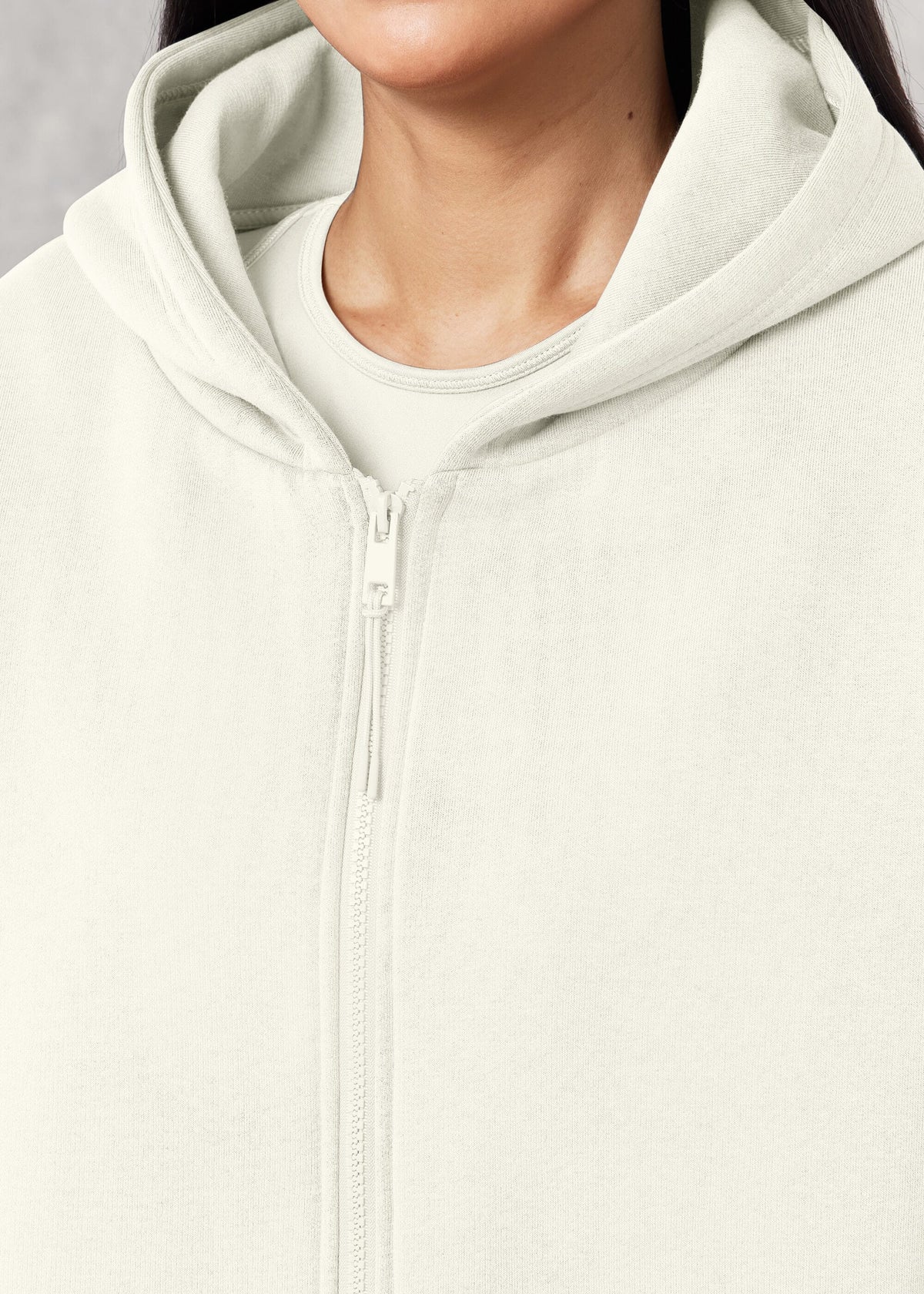 THE GIVING MOVEMENT COTTON OVERSIZED ZIP HOODIE