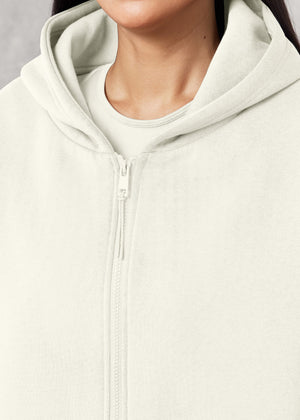 THE GIVING MOVEMENT COTTON OVERSIZED ZIP HOODIE