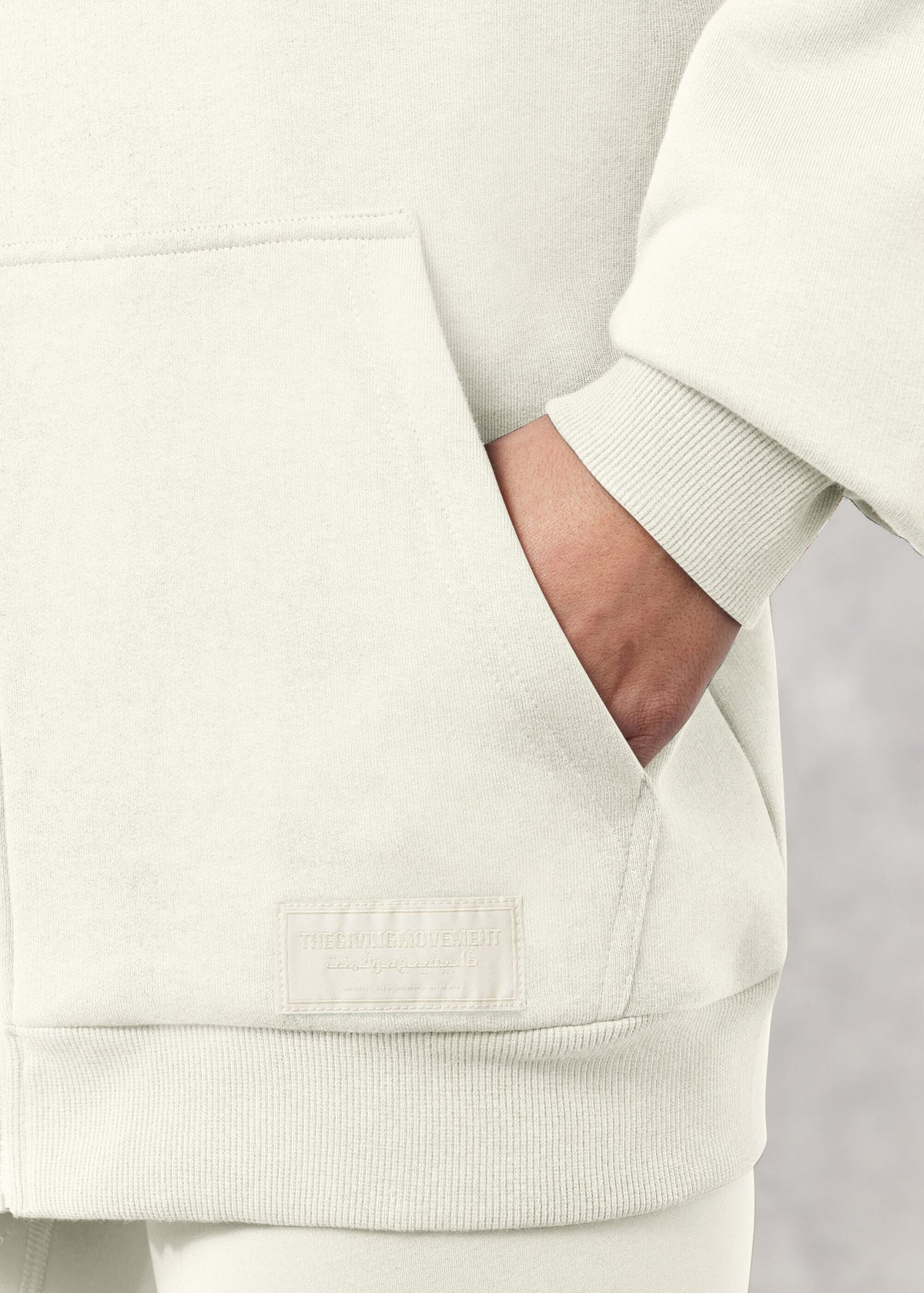 THE GIVING MOVEMENT COTTON OVERSIZED ZIP HOODIE