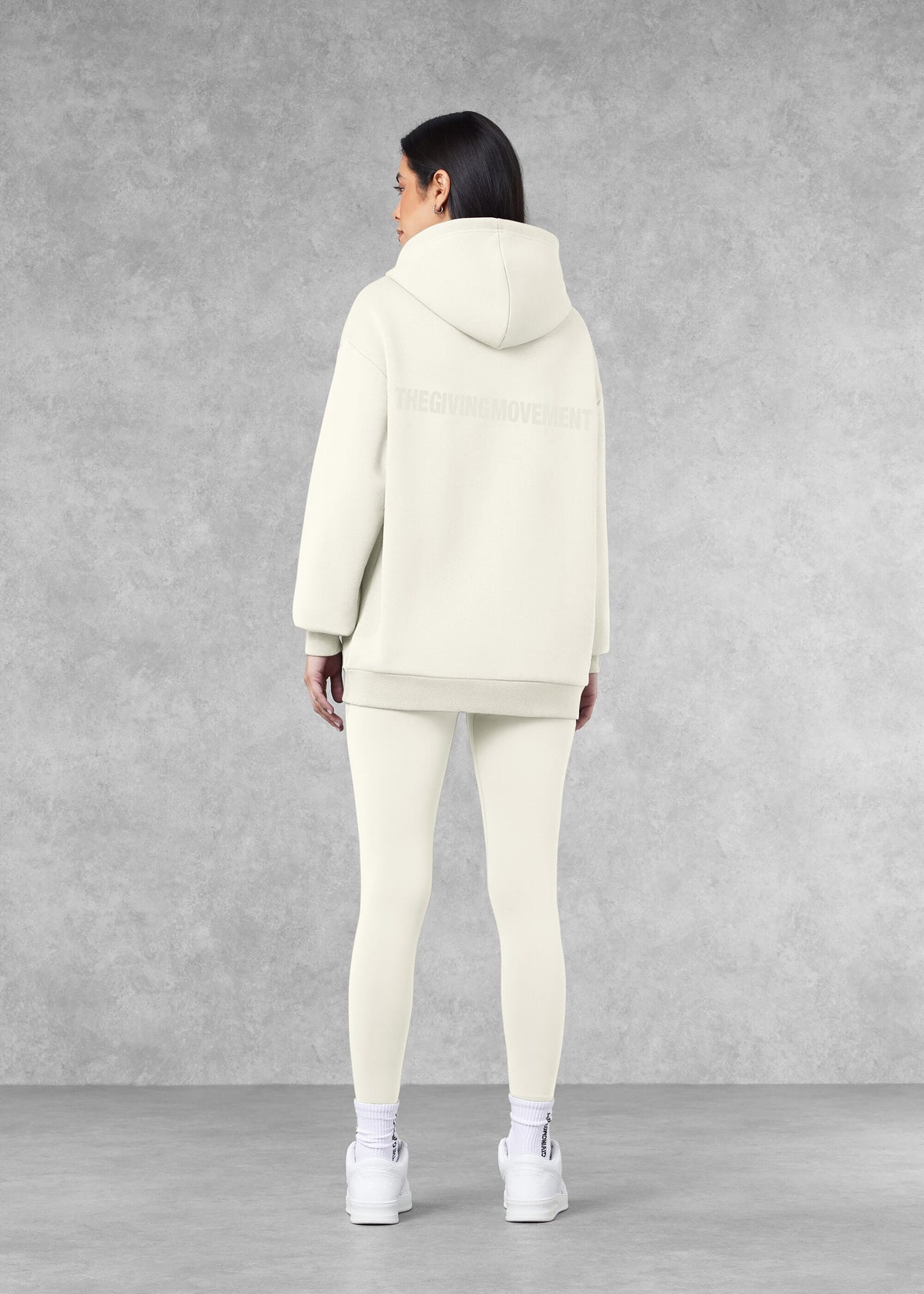 THE GIVING MOVEMENT COTTON OVERSIZED ZIP HOODIE