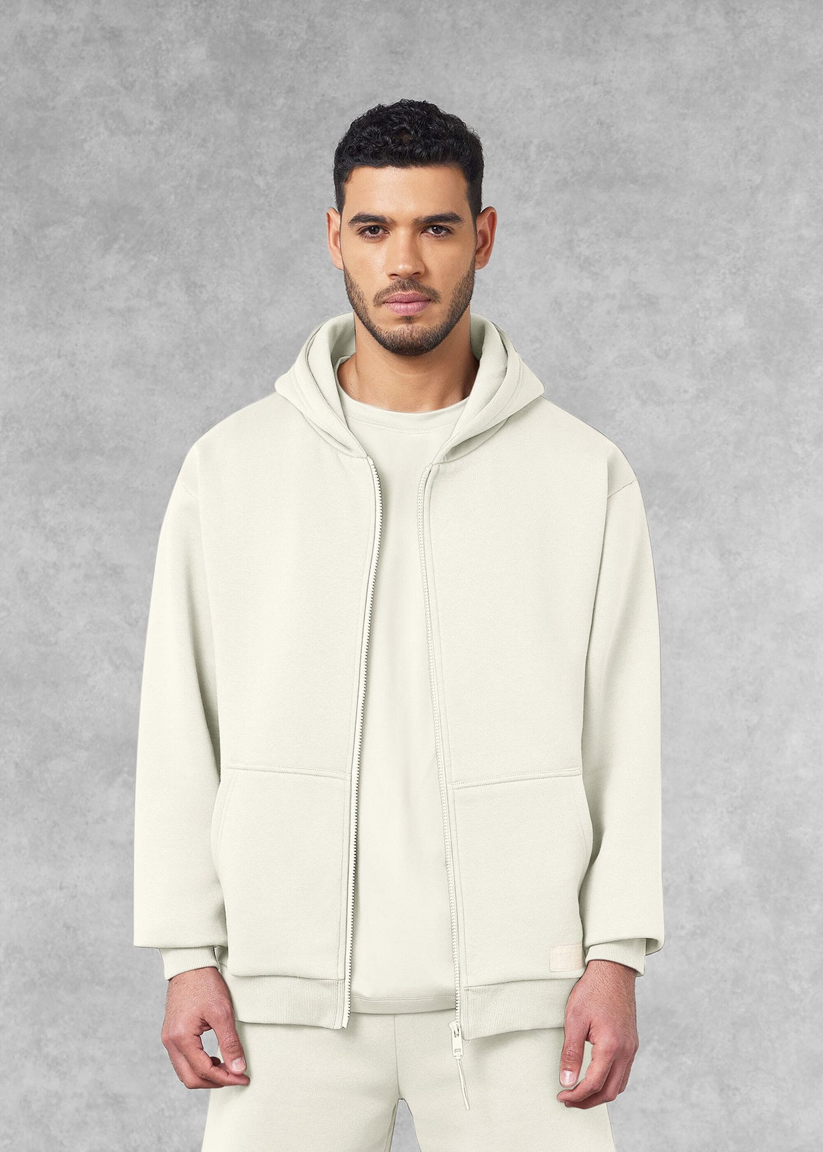 THE GIVING MOVEMENT COTTON OVERSIZED ZIP HOODIE