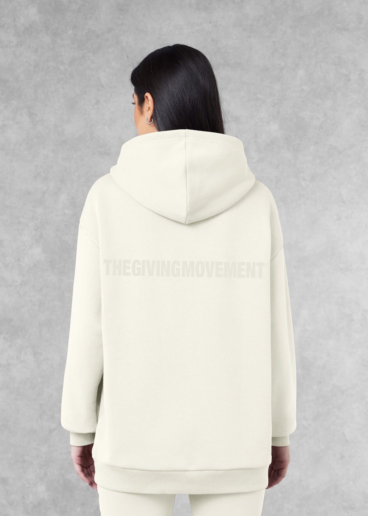 THE GIVING MOVEMENT COTTON OVERSIZED ZIP HOODIE