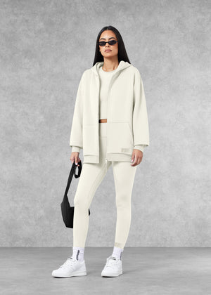 THE GIVING MOVEMENT COTTON OVERSIZED ZIP HOODIE