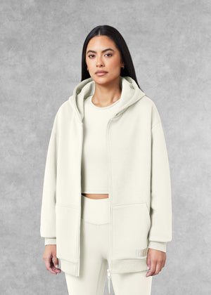 THE GIVING MOVEMENT COTTON OVERSIZED ZIP HOODIE
