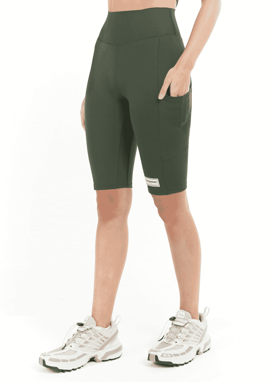 THE GIVING MOVEMENT RECYCLED LONGLINE BIKER SHORT 2.0 + POCKET
