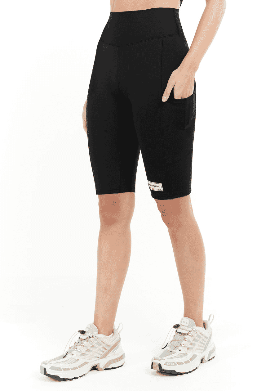 THE GIVING MOVEMENT RECYCLED LONGLINE BIKER SHORT 2.0 + POCKET