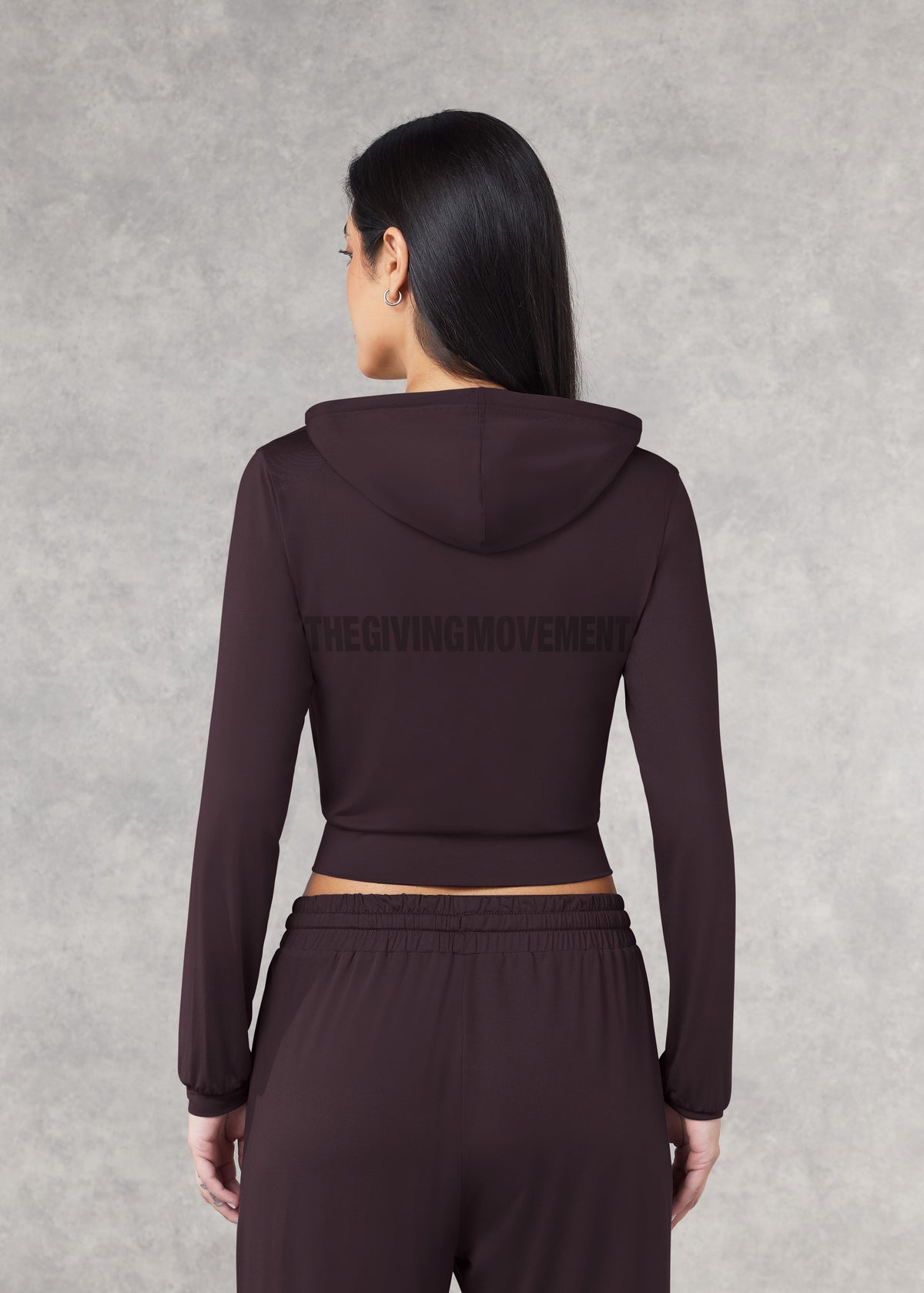 THE GIVING MOVEMENT LIGHTWEIGHT CROPPED ZIP HOODIE