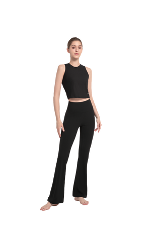 YVETTE RIB FLARED PANT