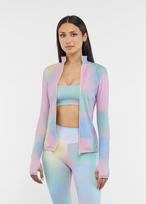 THE GIVING MOVEMENT SOFTSKIN CANDYFLOSS PRINT ZIP JACKET