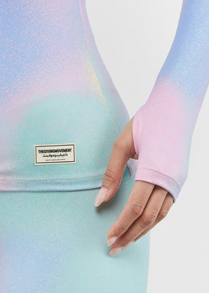 THE GIVING MOVEMENT SOFTSKIN CANDYFLOSS PRINT ZIP JACKET