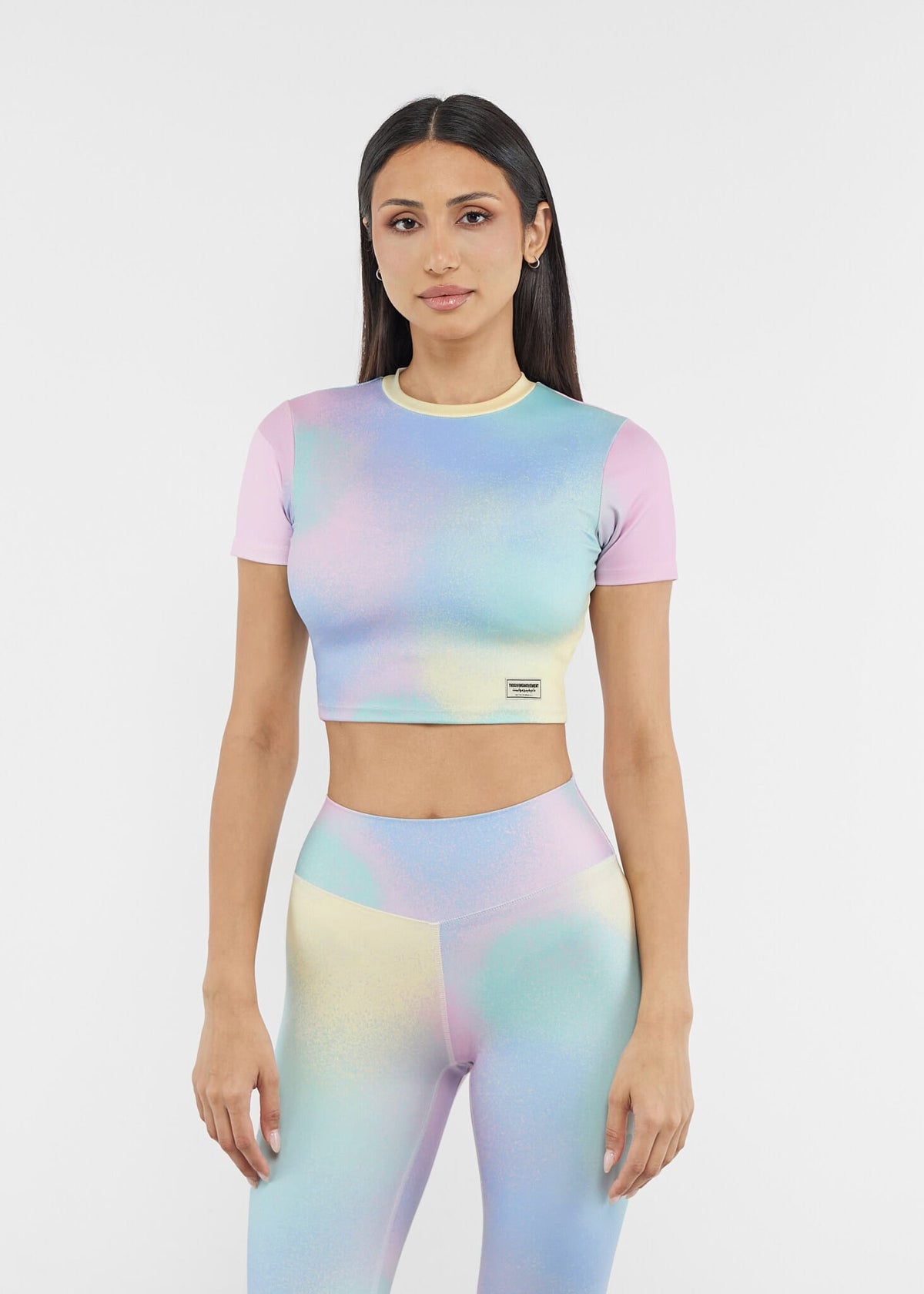 THE GIVING MOVEMENT SOFTSKIN CANDYFLOSS PRINT CROP TOP