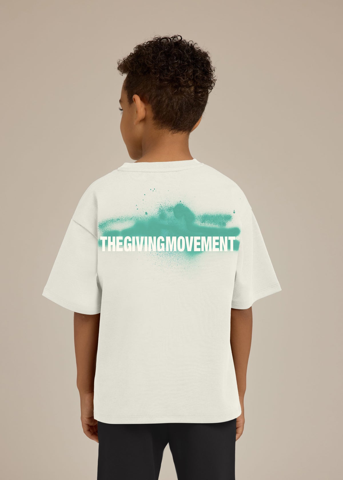 THE GIVING MOVEMENT KIDS COTTON LUXE GRAFFITI PRINT T-SHIRT