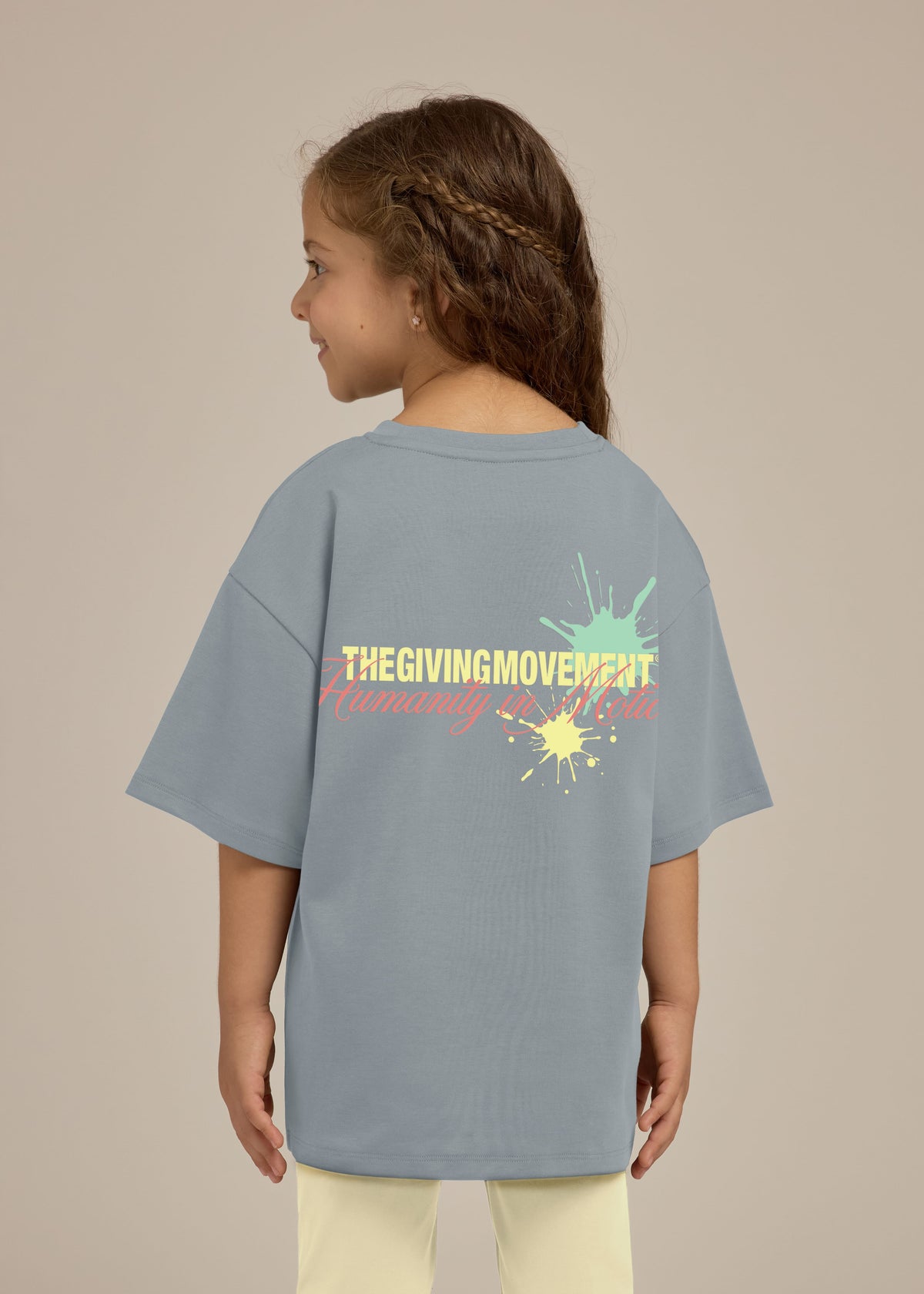 THE GIVING MOVEMENT KIDS COTTON LUXE SPLATTER PRINT T-SHIRT