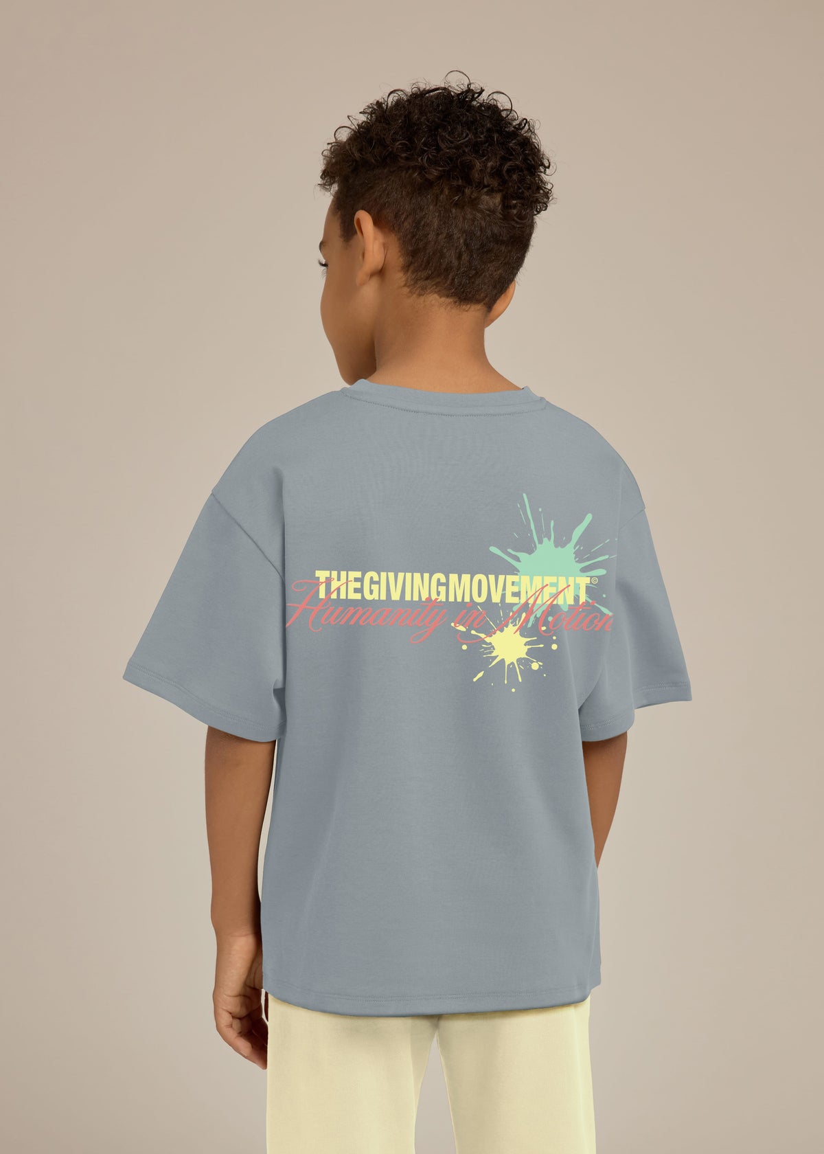 THE GIVING MOVEMENT KIDS COTTON LUXE SPLATTER PRINT T-SHIRT
