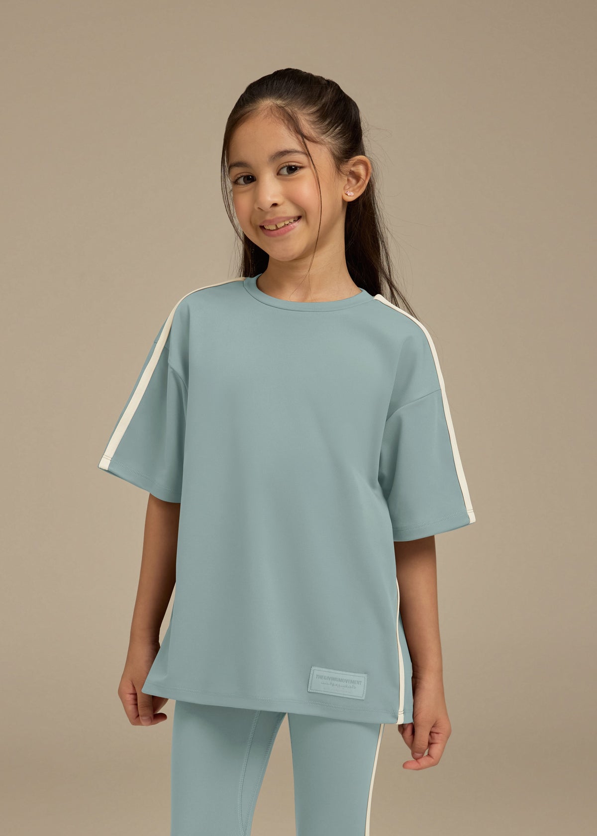 THE GIVING MOVEMENT KIDS SOFTSKIN OVERSIZED CONTRAST STRIPE T-SHIRT
