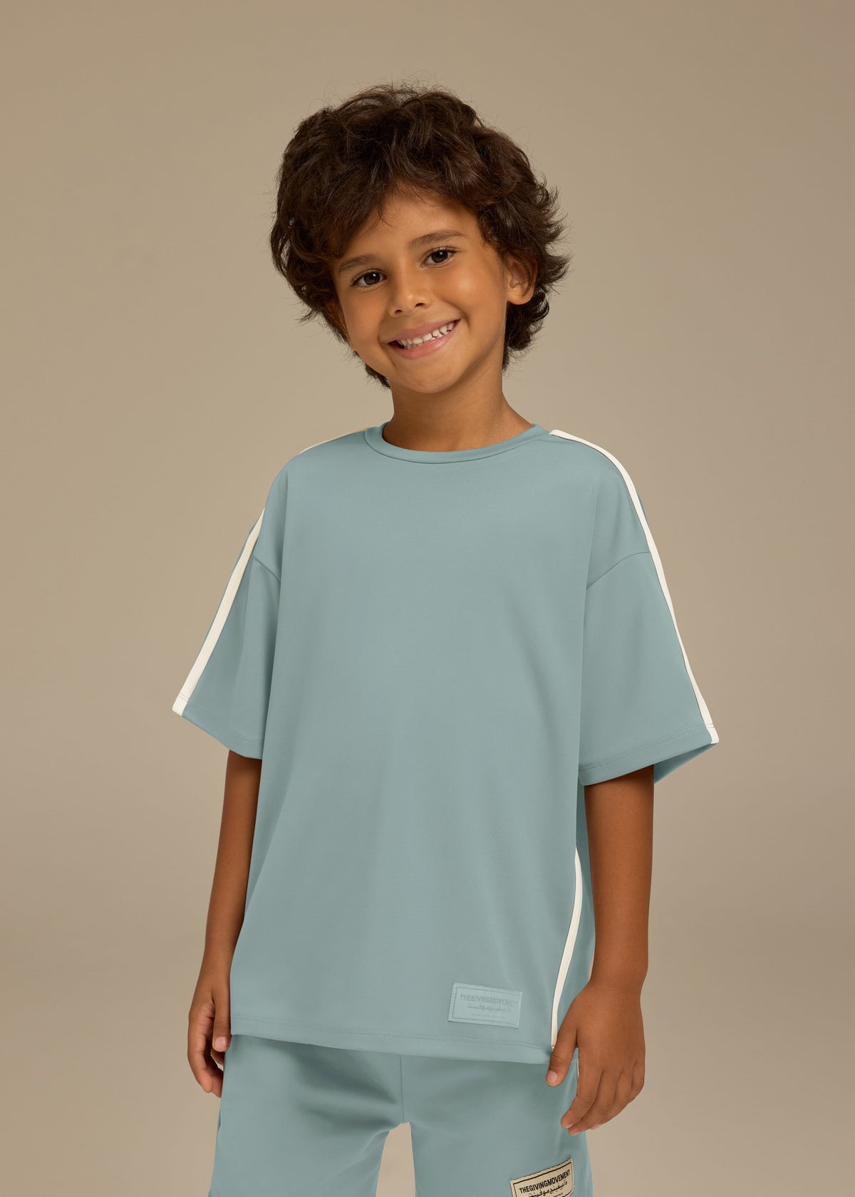 THE GIVING MOVEMENT KIDS SOFTSKIN OVERSIZED CONTRAST STRIPE T-SHIRT