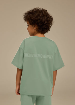 THE GIVING MOVEMENT KIDS SOFTSKIN OVERSIZED CONTRAST STRIPE T-SHIRT