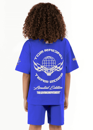 THE GIVING MOVEMENT KID'S OVERSIZED BIKER PRINT T-SHIRT